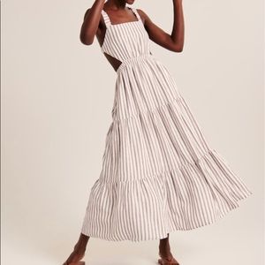 NWT - A & F Linen Blend Cut Out Maxi